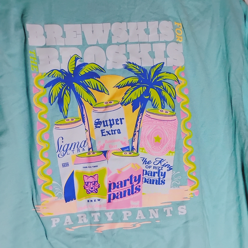 Beer Graphic T-shirt Party Pants Novelty Cotton
